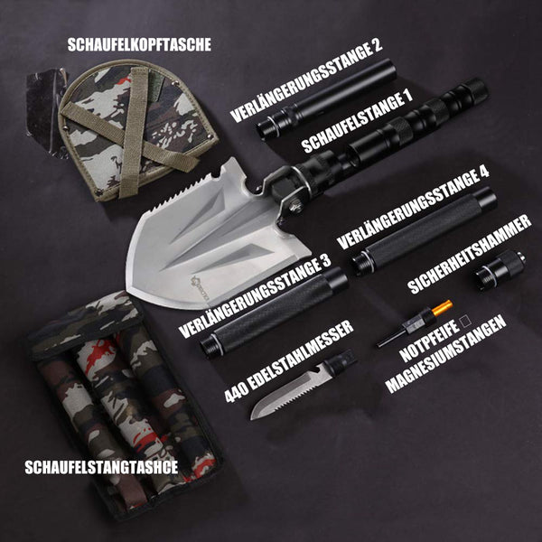 Folding Survival Shovel Camping Multitool Compact Tactical Entrenching Tool