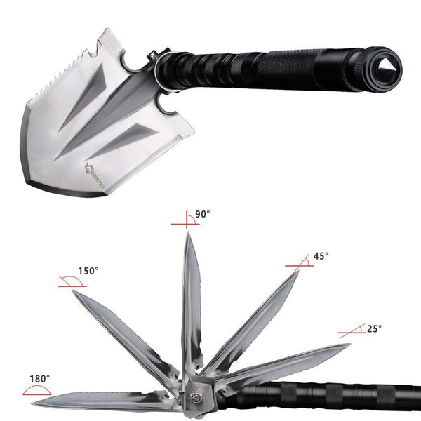 Folding Survival Shovel Camping Multitool Compact Tactical Entrenching Tool